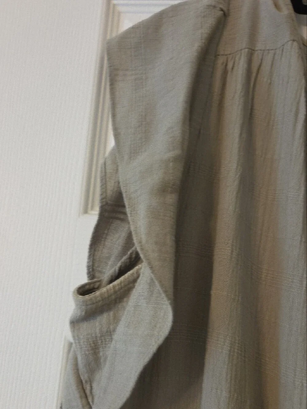 Lucky Brand Light Sage Midi Dress - Sleeveless Button Front